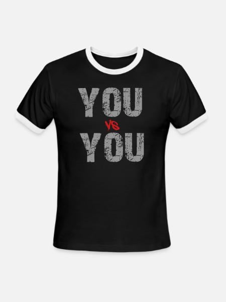 You vs You - Men's Ringer T-Shirt - black/white