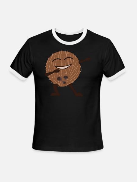 Coconut Dances Coconuts - Men's Ringer T-Shirt - black/white
