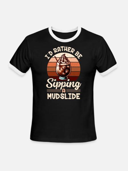 Mudslide Cocktail - Men's Ringer T-Shirt - black/white