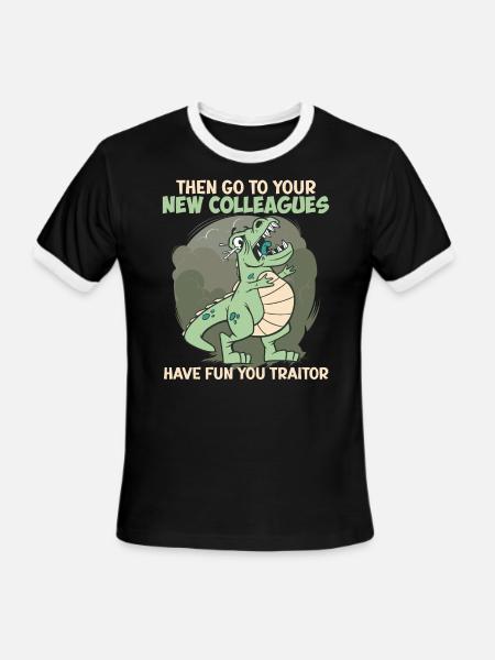 Job Change Then Go to Your New Colleagues - Men's Ringer T-Shirt - black/white