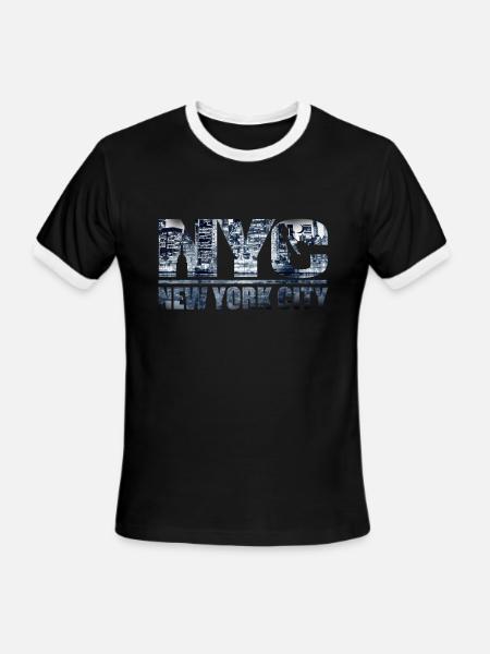 New York City - Men's Ringer T-Shirt - black/white