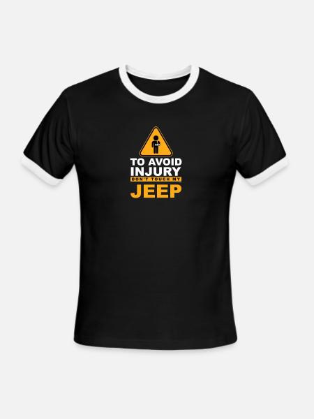 To Avoid Injury Don`t Touch My Big Toy Offroading - Men's Ringer T-Shirt - black/white