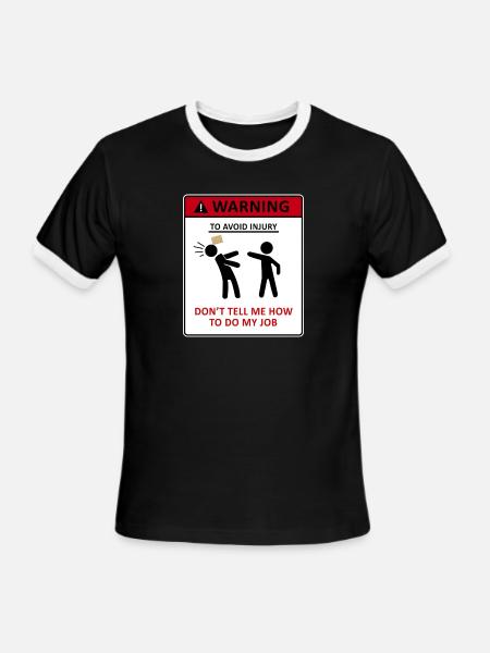 Postal Worker Funny - Men's Ringer T-Shirt - black/white