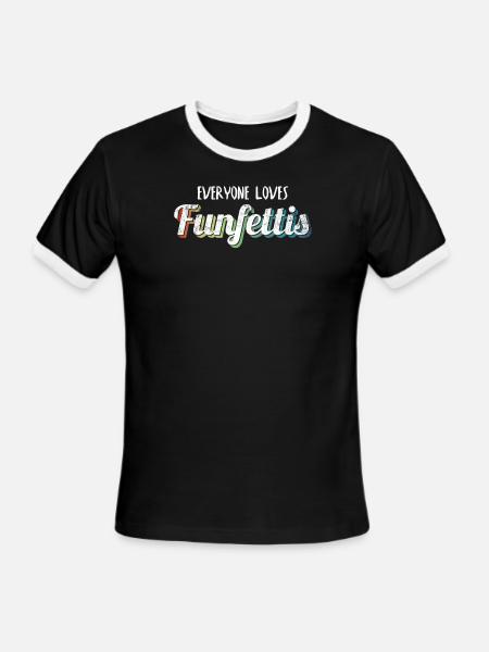 Everyone loves Funfettis - Men's Ringer T-Shirt - black/white