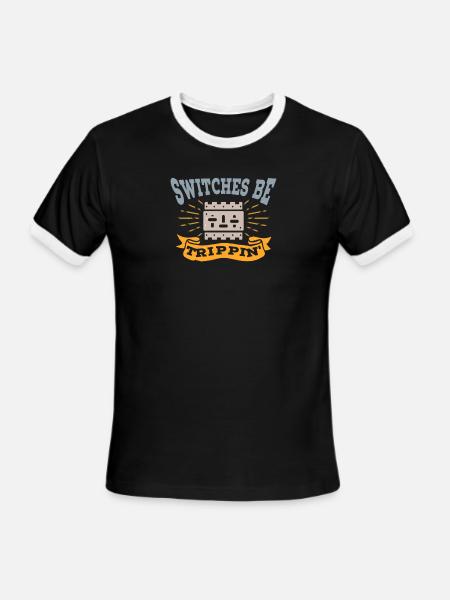 Switches Be Trippin - Men's Ringer T-Shirt - black/white