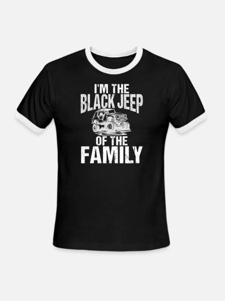 Im The Black Jeeps Of The Family Off Road Vintag - Men's Ringer T-Shirt - black/white