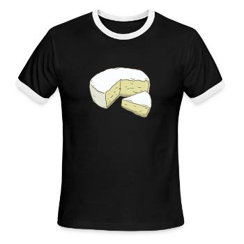 Brie Cheese - Men's Ringer T-Shirt - black/white - Front - Jackson (183cm)