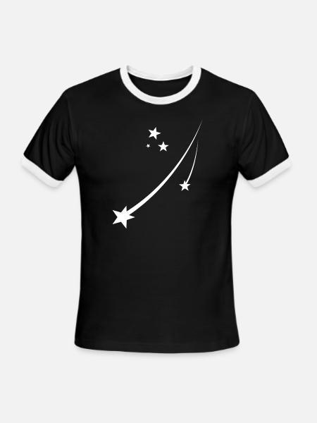 Stars - Men's Ringer T-Shirt - black/white