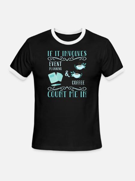 Event Planner - Men's Ringer T-Shirt - black/white