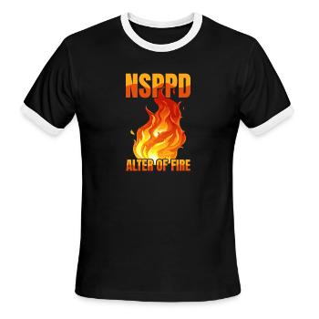 Nsppd Alter of fire - Men's Ringer T-Shirt - black/white - Front - Jackson (183cm)