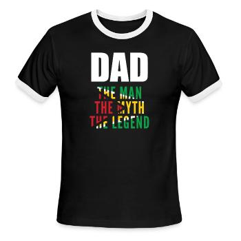 Guyanese Dad Guyana - Men's Ringer T-Shirt - black/white - Front - Jackson (183cm)