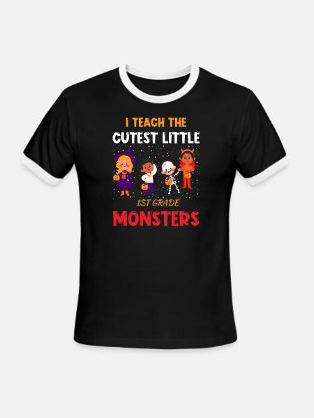 The Cutest Little Monsters - Men's Ringer T-Shirt - black/white