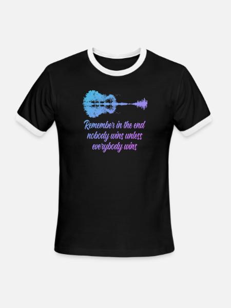 Remember in the end nobody wins unless everybody - Men's Ringer T-Shirt - black/white