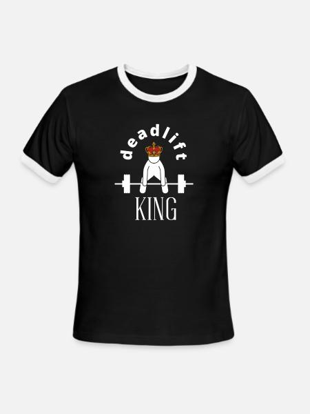 KINK DEADLIFT - Men's Ringer T-Shirt - black/white