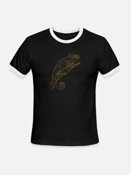 Chameleon - Men's Ringer T-Shirt - black/white