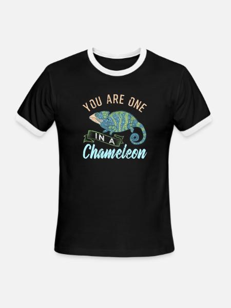 Chameleon - Men's Ringer T-Shirt - black/white