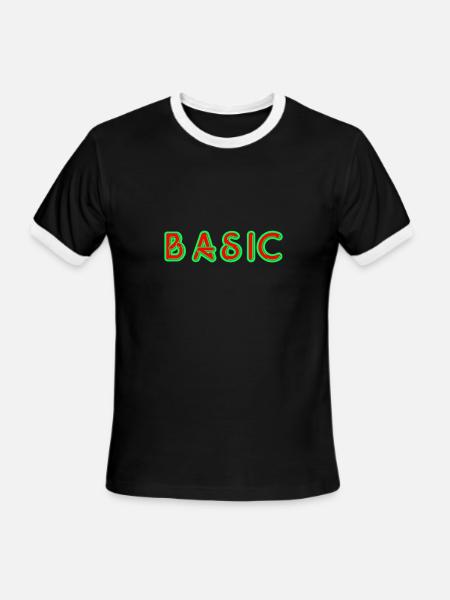Basic - Men's Ringer T-Shirt - black/white