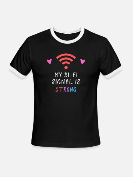 Bi Panic Active - Men's Ringer T-Shirt - black/white