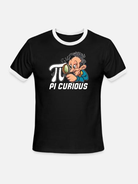 Pi Curious - Men's Ringer T-Shirt - black/white