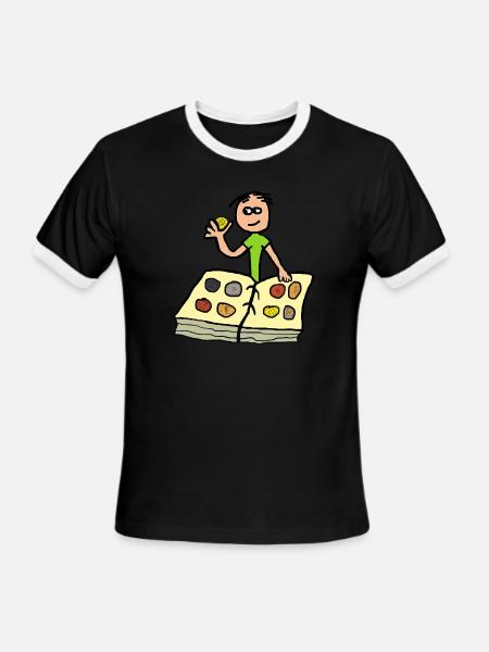 Coin Collecting - Men's Ringer T-Shirt - black/white