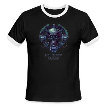 No More Human - Men's Ringer T-Shirt - black/white - Front - Jackson (183cm)