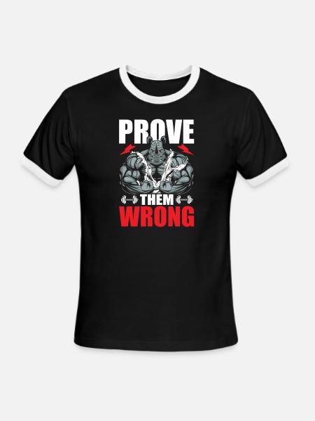 Prove them wrong - Men's Ringer T-Shirt - black/white