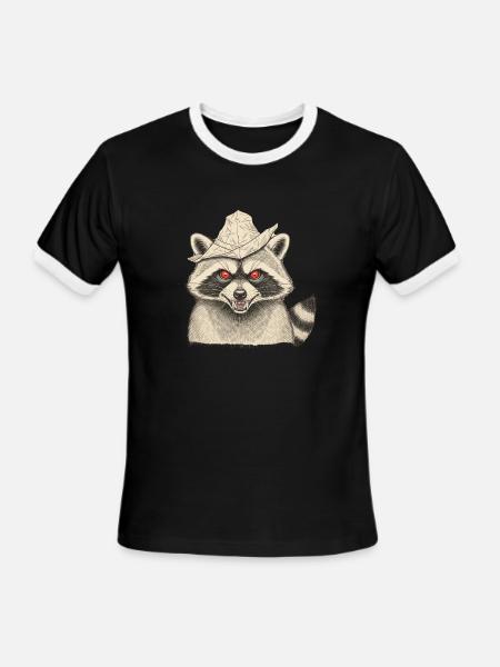 If I Ever Get Rabies, You're High On - Men's Ringer T-Shirt - black/white