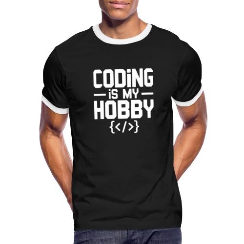 Coding Is My Hobby Typography - Men's Ringer T-Shirt