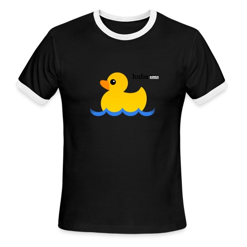 Hubs Duck - Wordmark and Water - Men's Ringer T-Shirt