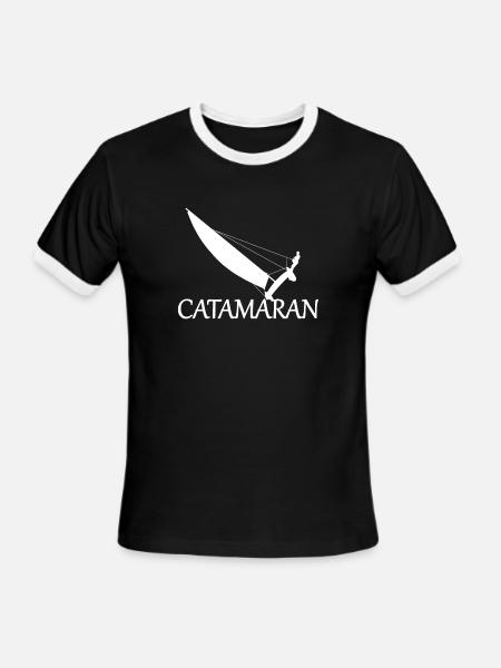 Catamaran - Men's Ringer T-Shirt - black/white