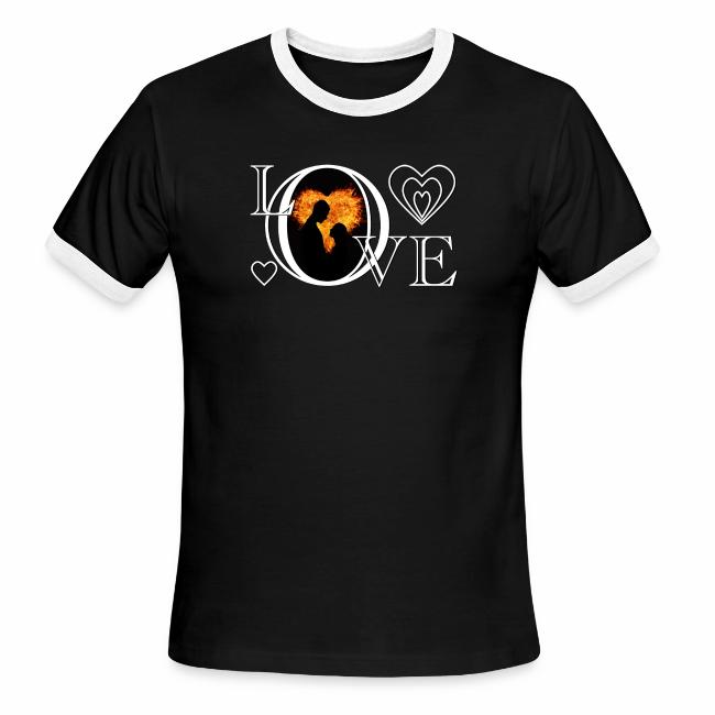 Hot Love Couple Fire Heart Romance Shirt Gift Idea