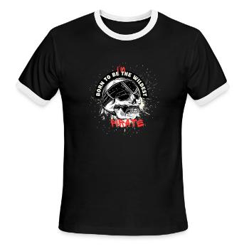 Wild Tide Raider - Men's Ringer T-Shirt - black/white - Front - Jackson (183cm)