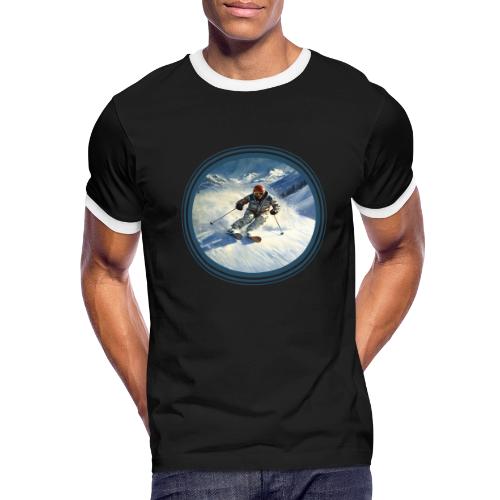 Skiing Power Moves - Men's Ringer T-Shirt
