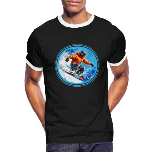 Snowboarding Motion - Men's Ringer T-Shirt
