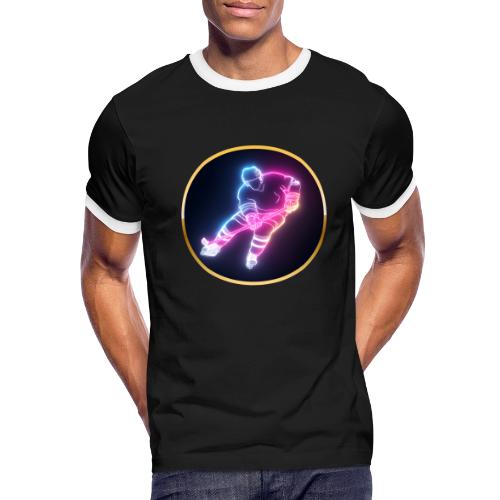 Hockey: Neon Ice Striker - Men's Ringer T-Shirt