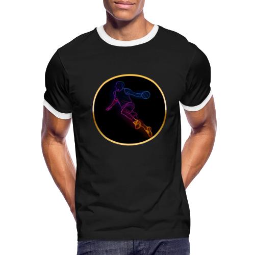 Basketball: Neon Jump Shot - Men's Ringer T-Shirt
