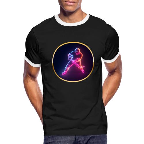 Hockey: Neon Ice Strike - Men's Ringer T-Shirt