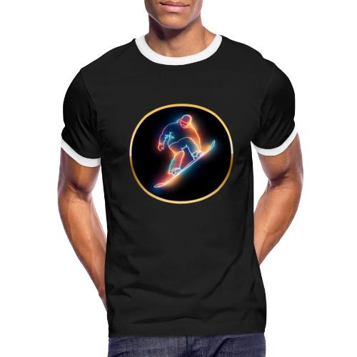 Golden Neon Snowboard - Men's Ringer T-Shirt