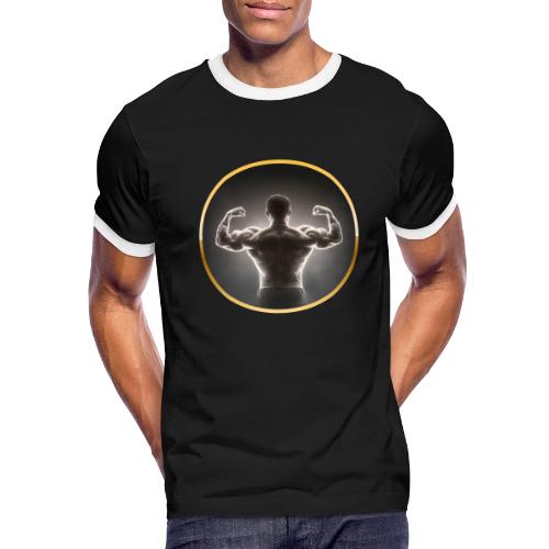 Bodybuilding: Neon Strength Frame - Men's Ringer T-Shirt