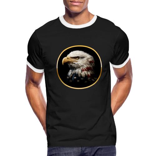 America: Golden Freedom Crest - Men's Ringer T-Shirt