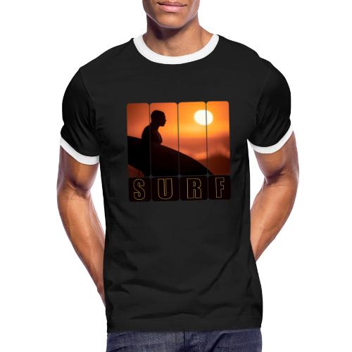 Surfing: Sunset Surf Panels - Men's Ringer T-Shirt
