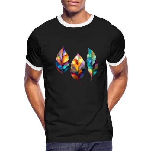 Art: Colorful Leaf Harmony - Men's Ringer T-Shirt