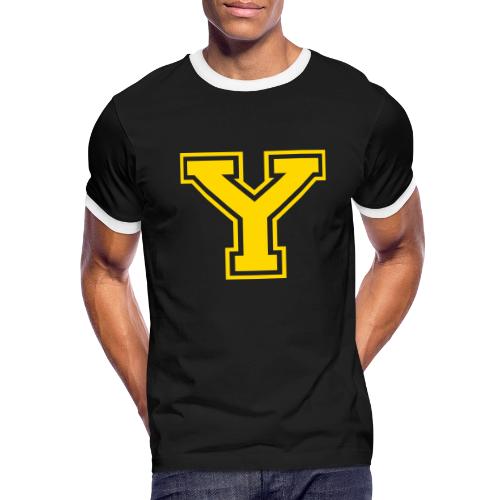 Letter Y – Capital Athletic Alphabet Monogram - Men's Ringer T-Shirt