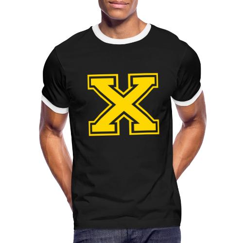 Letter X – Capital Athletic Alphabet Monogram - Men's Ringer T-Shirt