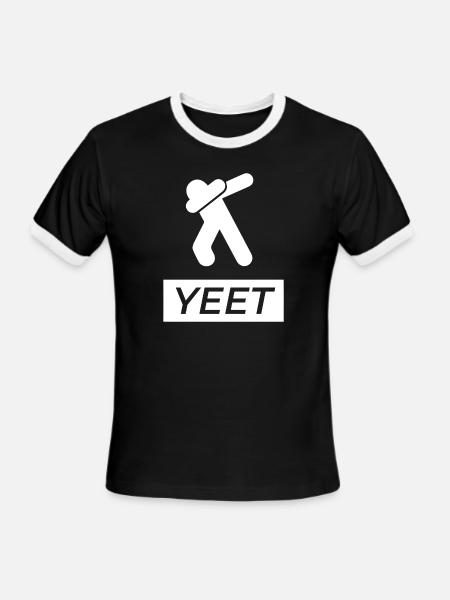 Yeet Dab - Men's Ringer T-Shirt - black/white