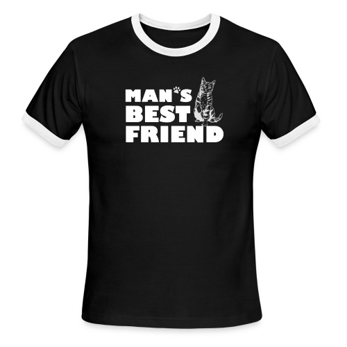 Man's Best Friend Cat Logo - Men's Ringer T-Shirt