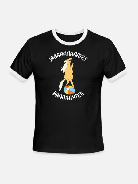 horse circus - Men's Ringer T-Shirt - black/white
