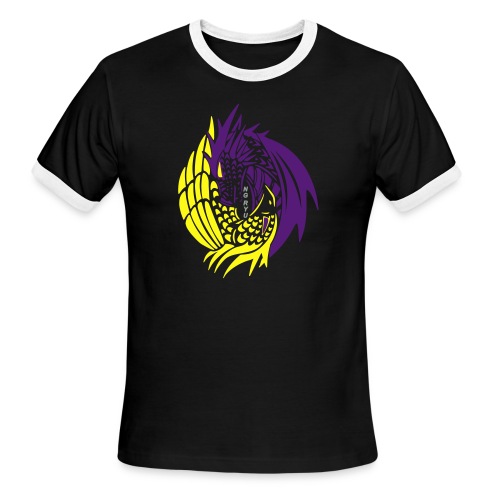 NG Ryu Club Emblem vector graphics - Men's Ringer T-Shirt