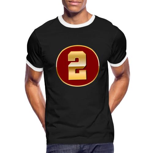 Number 2 in Gold Varsity Font - Men's Ringer T-Shirt