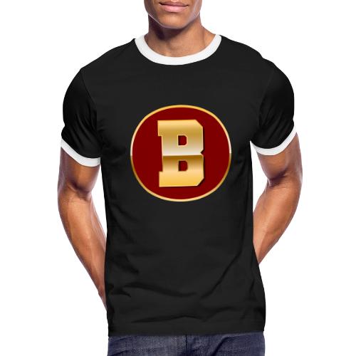 Letter B – Capital Varsity Alphabet Monogram - Men's Ringer T-Shirt